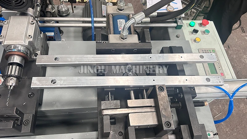 To Punch the holes for the Rear Rail of the Aluminium Banquet Stairs