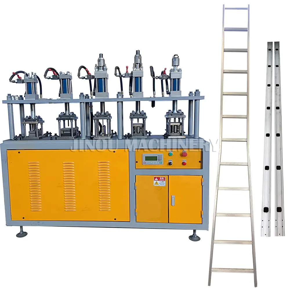 Multi Work Station Punching Machine For Straight ladder with splayfoot Bending the sectional profiles.